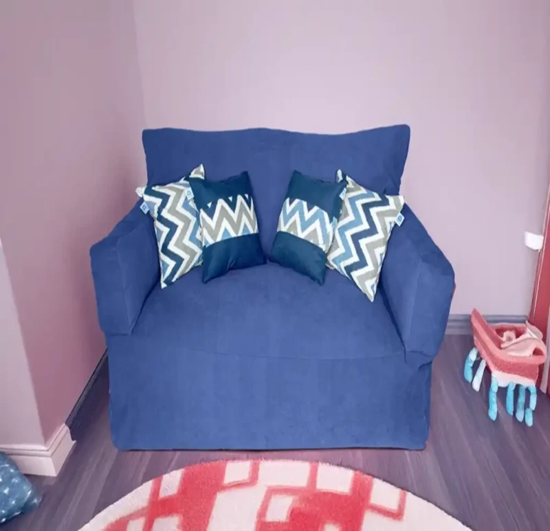 Linen Bean Bag Sofa | Dark Blue