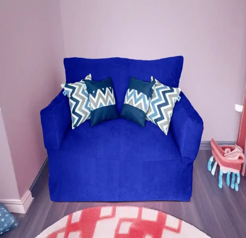 Linen Bean Bag Sofa | Blue