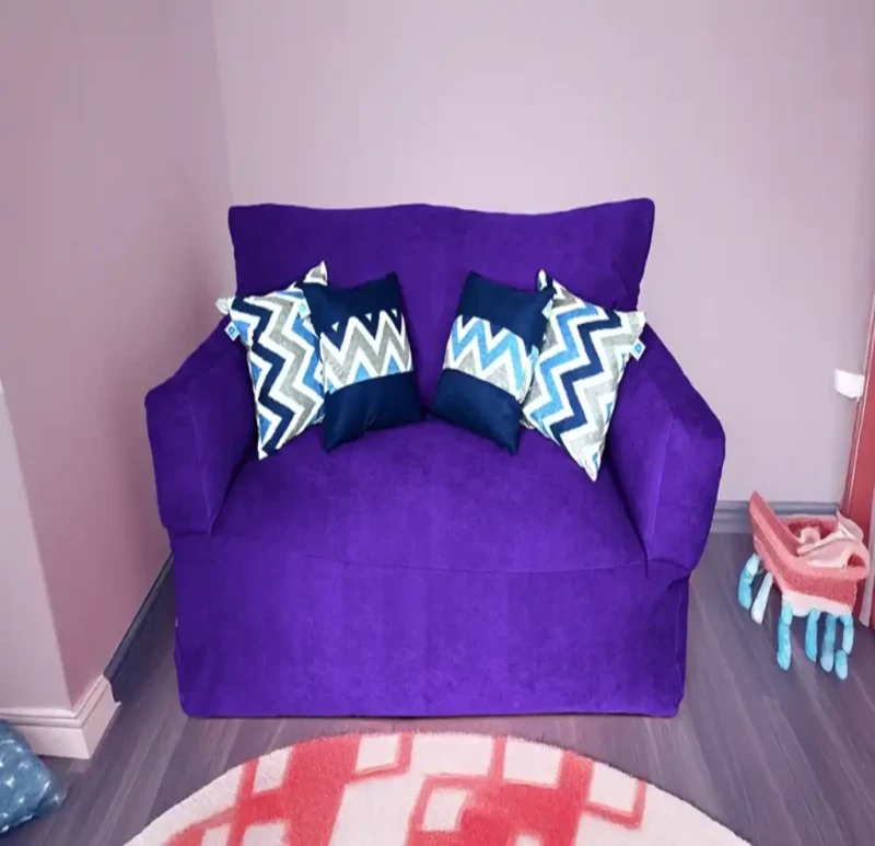 Linen Bean Bag Sofa | Purple
