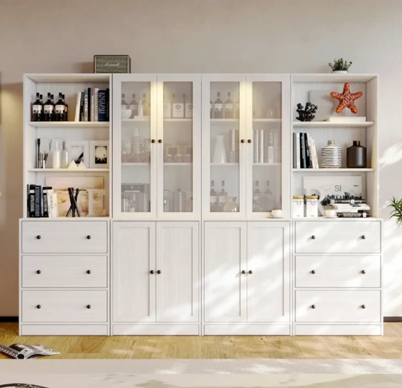 Library with Storage Shelves and Drawer