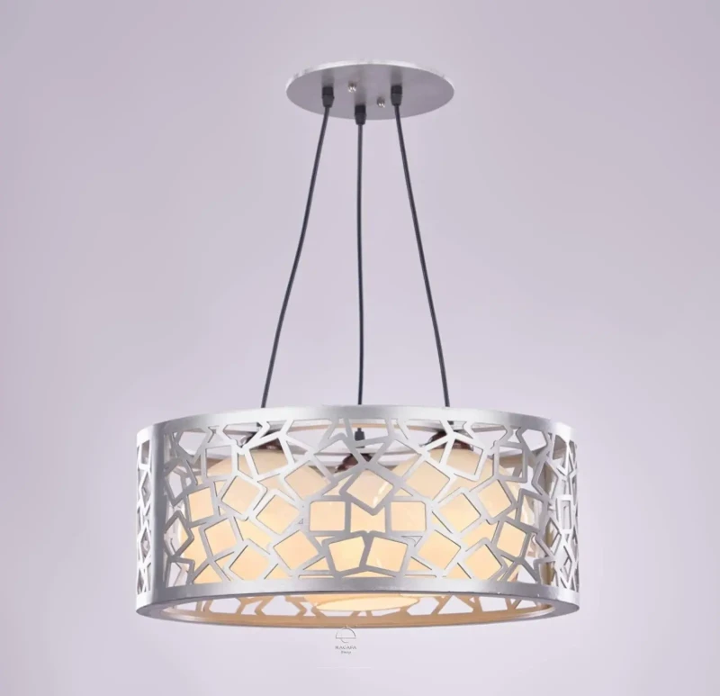 Modern Circular Chandelier | Silver