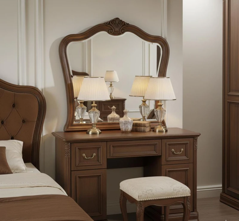 Neoclassic Bedroom 7 Pieces | Brown