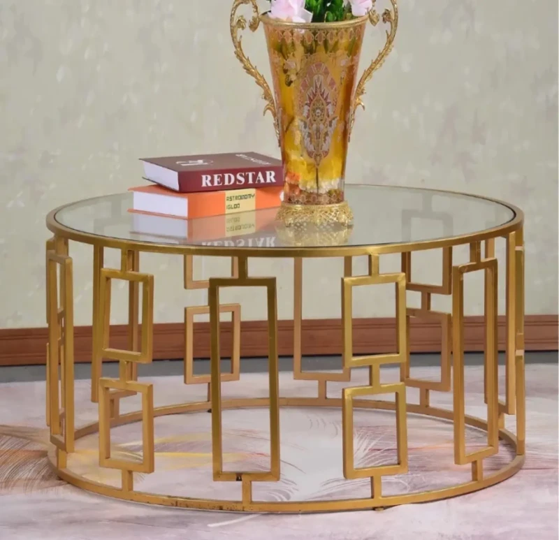 Round Stainless Living room table  | Squares