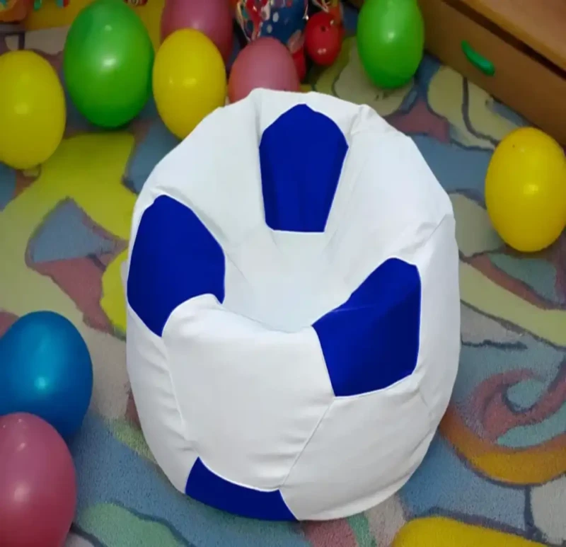 Bean Bag Large Leather Football | Blue