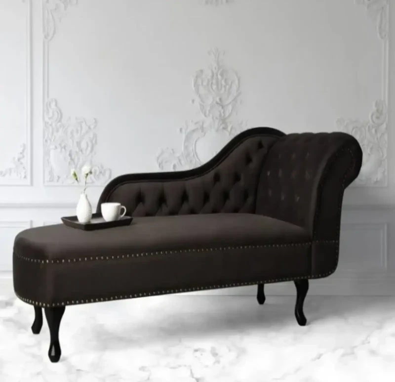 Bedroom Chaise Longue | Black