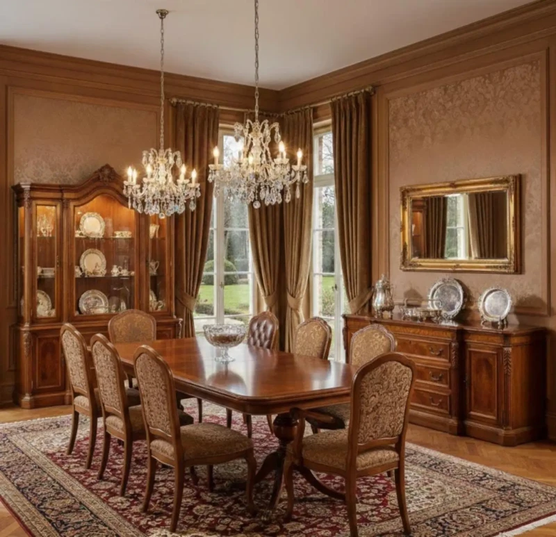 Classic Brown Dining Room
