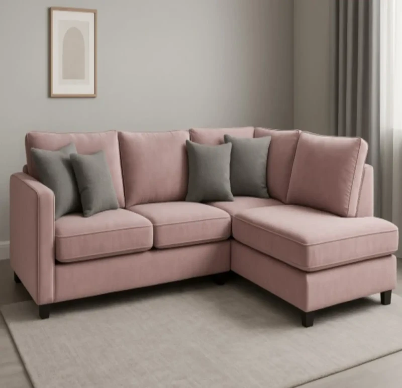 Modern American Kashmir L Shaped Sofa