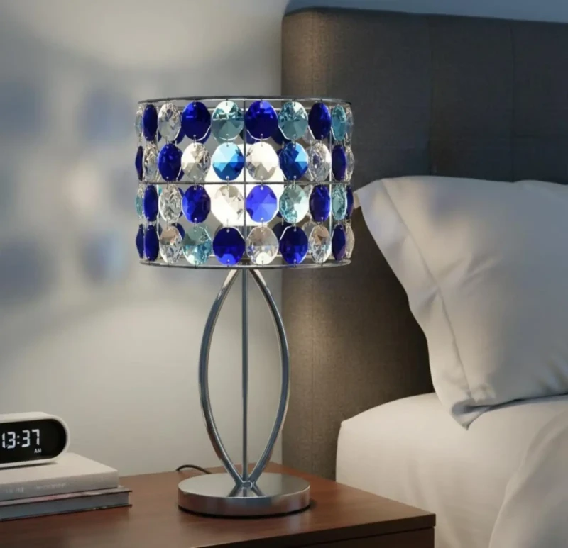 Crystal lampshades - blue colors