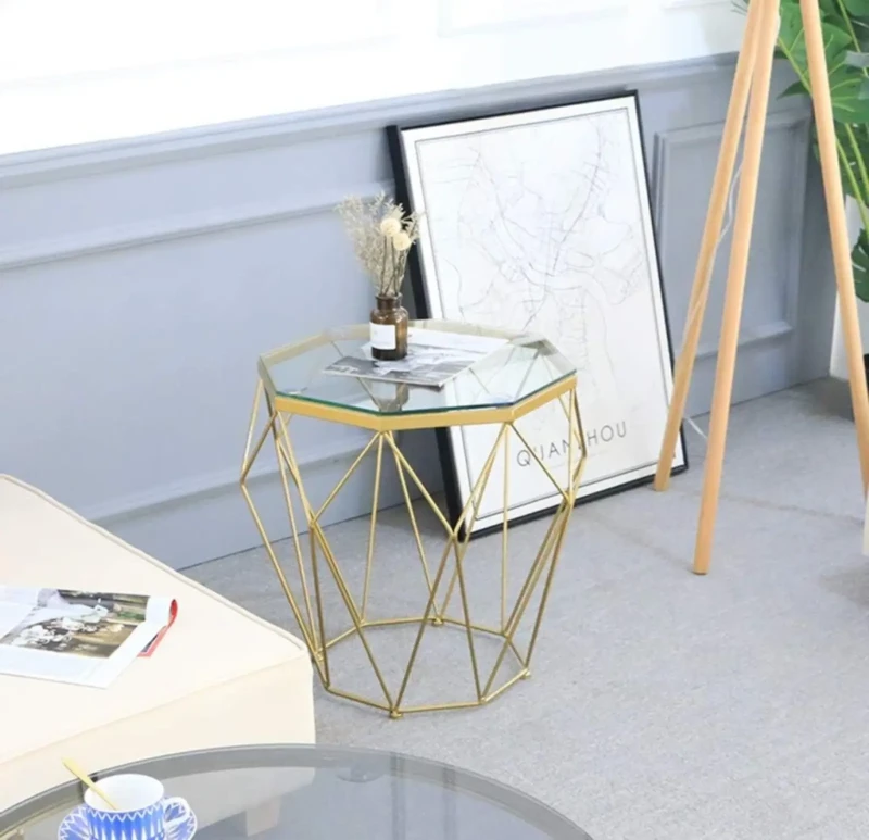 Octagon Side Stainles Table