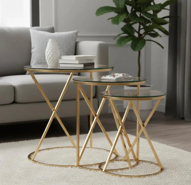 Triple Stainless Table Set