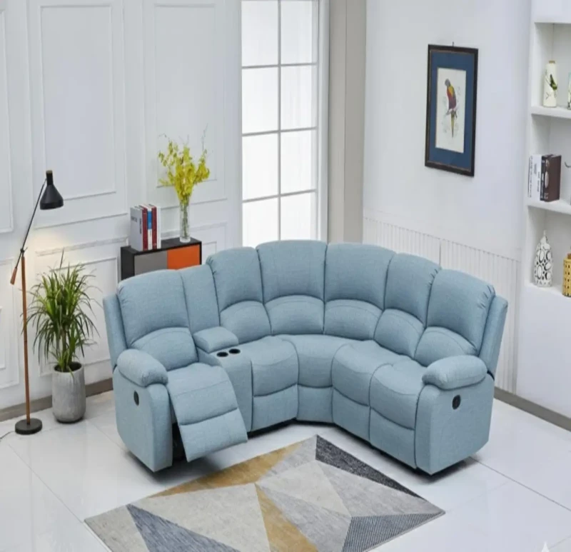 Light Blue Lazy Boy Linen Corner