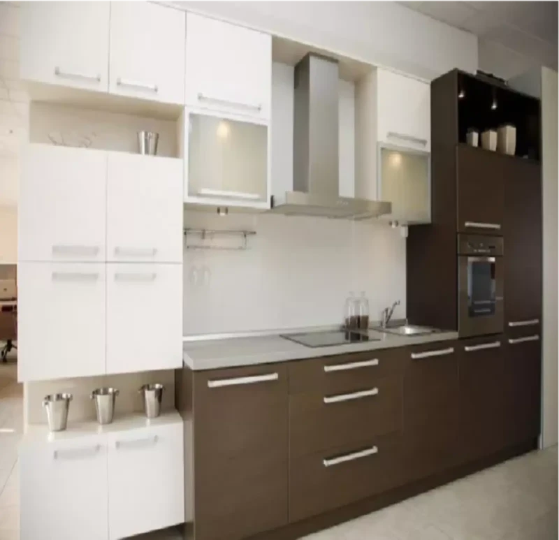 White and Brown Acrylic Kitchen