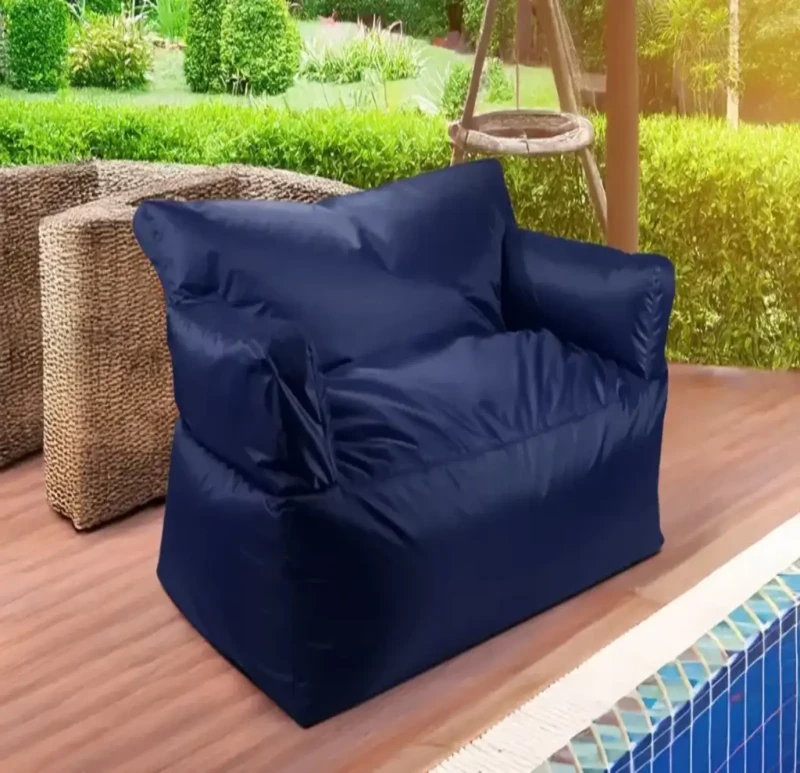 Waterproof Triple Bean Bag Sofa | Dark Blue