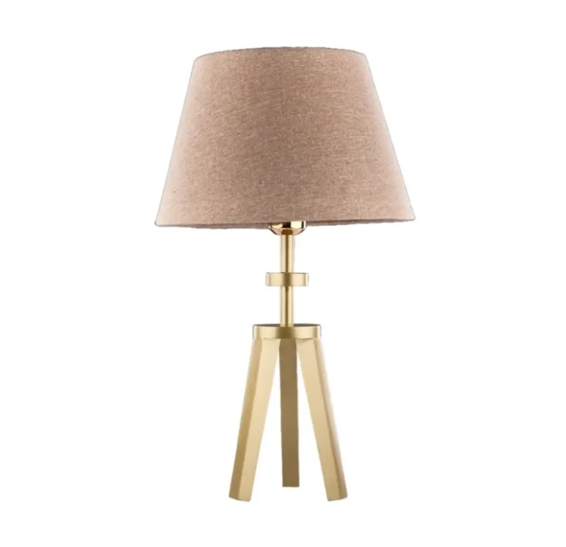 Wooden lamp golden color
