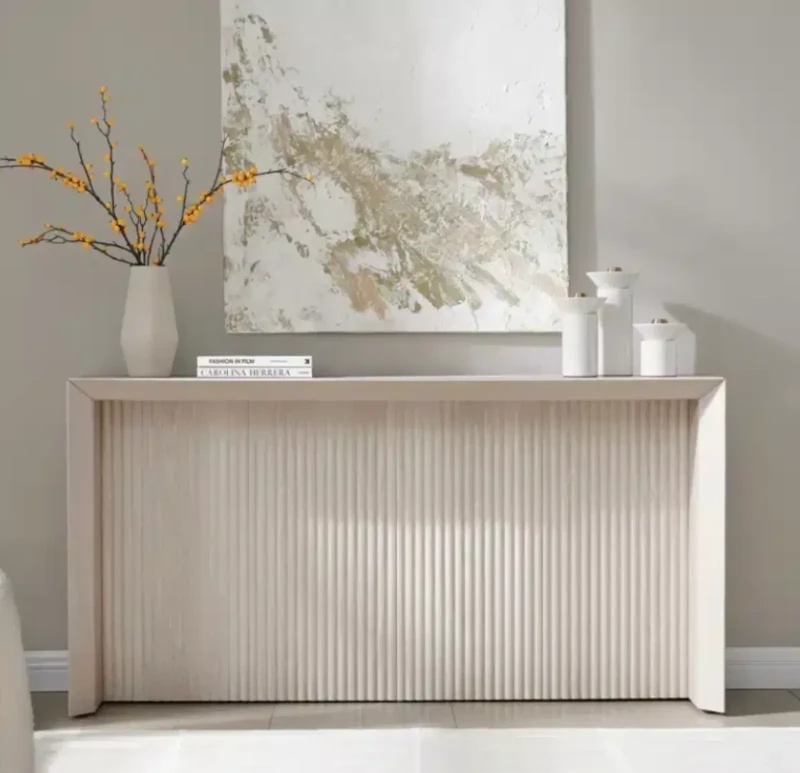 Modern Console With White Wooden Surface