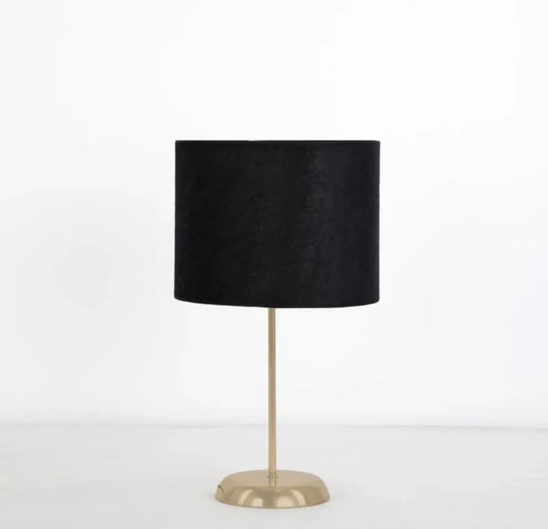 Modern Black Velvet Lamp