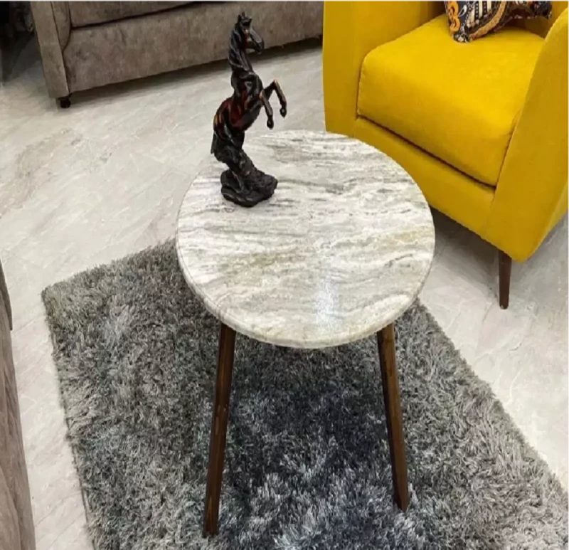 Circular Sofa Table | Marble