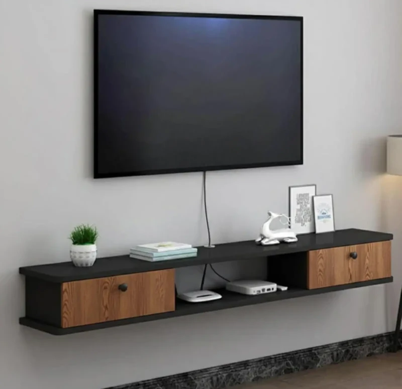 Modern Wooden Display Rack In Black