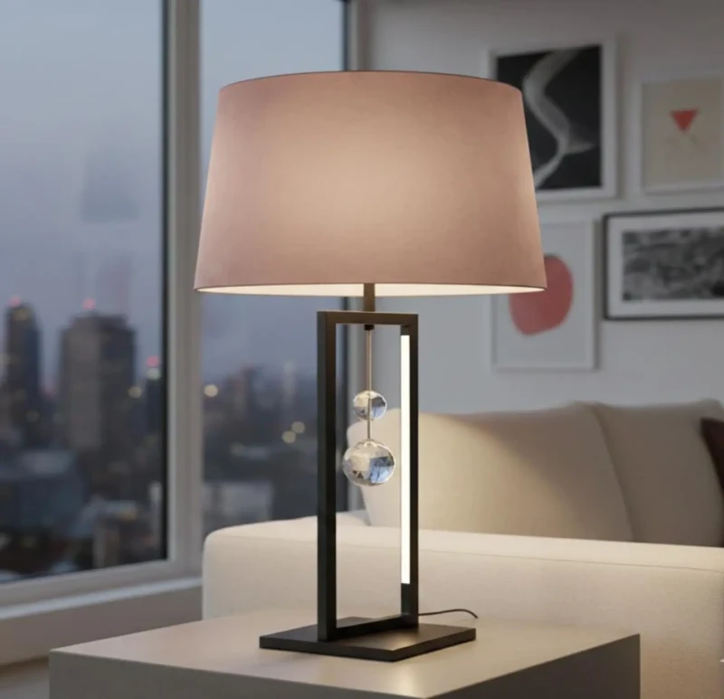 Modern crystal lampshades with electrostatic coating