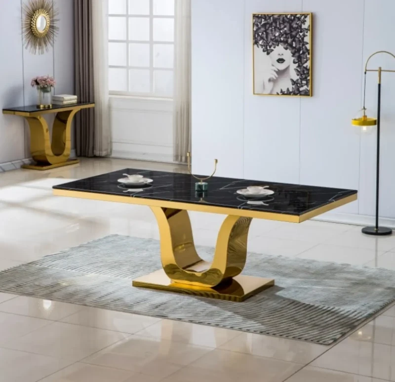 Rectangular Stainless Living Room Table - yob0038