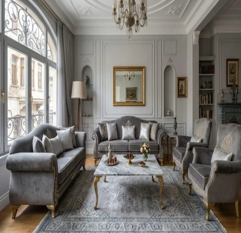 Romanian Beech Wood Salon | 5 Pieces