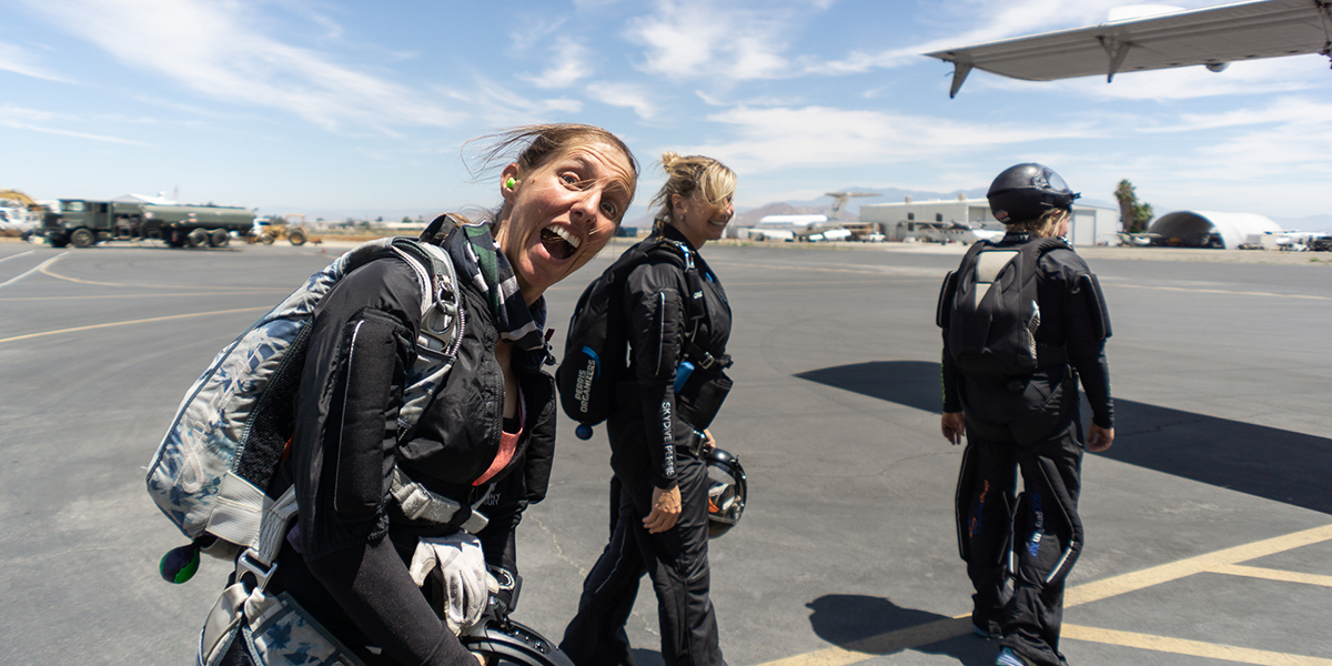 Staying energized longer at a skydiving event