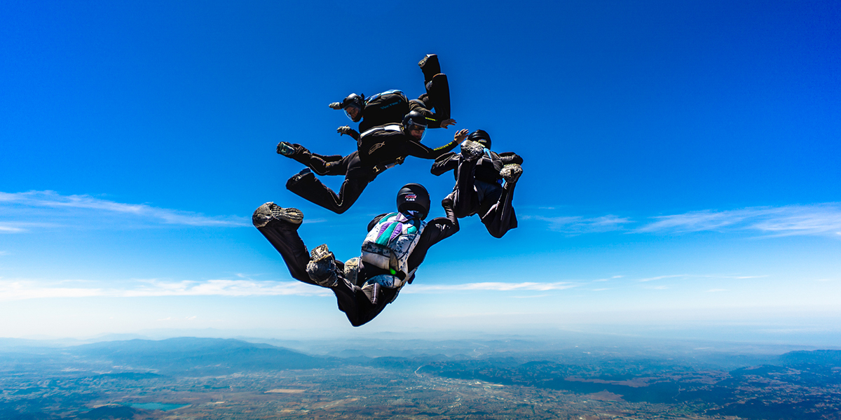 The zone for skydivers