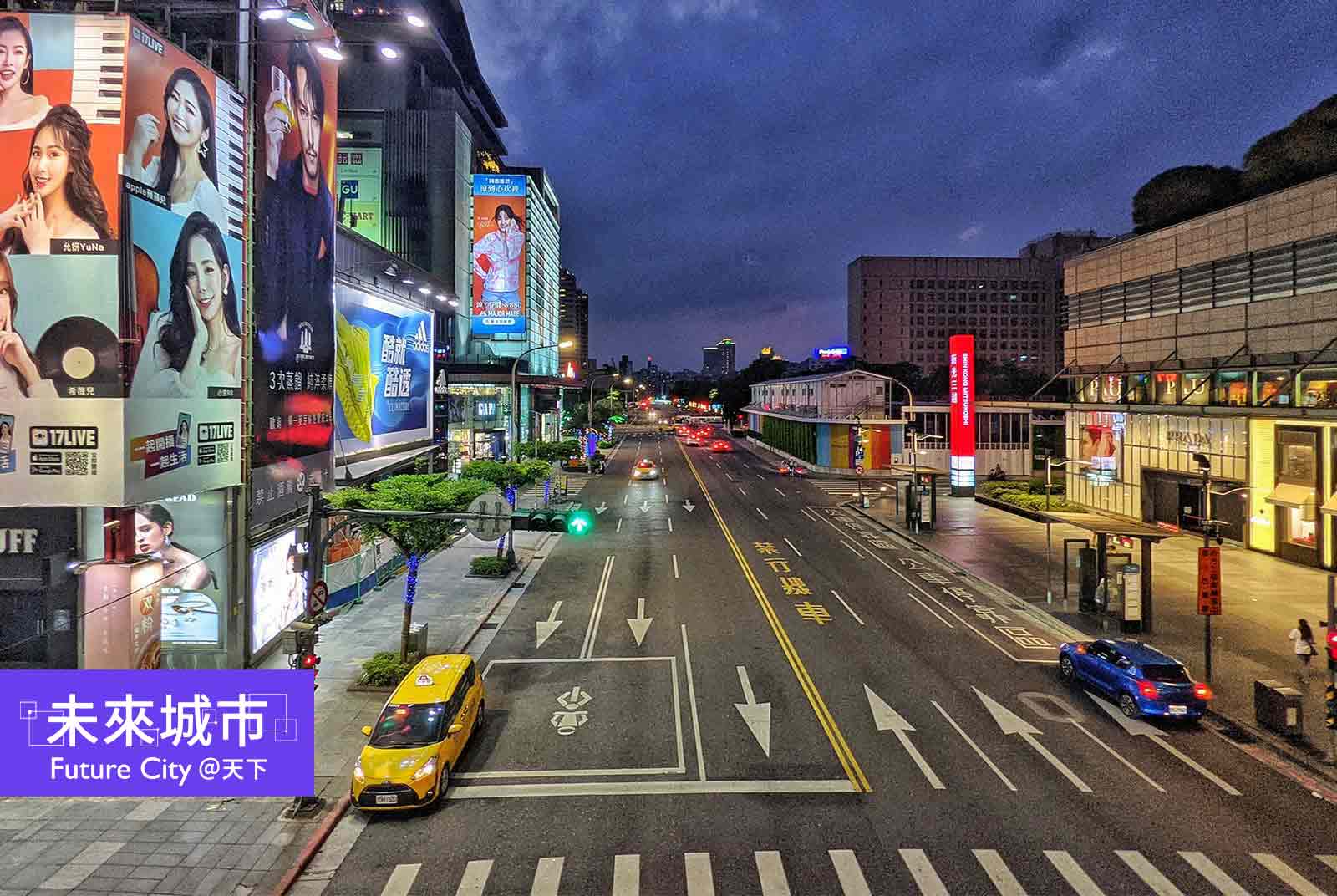 台北市第三級警戒發布後，市區街道上人煙稀少，宛如空城。