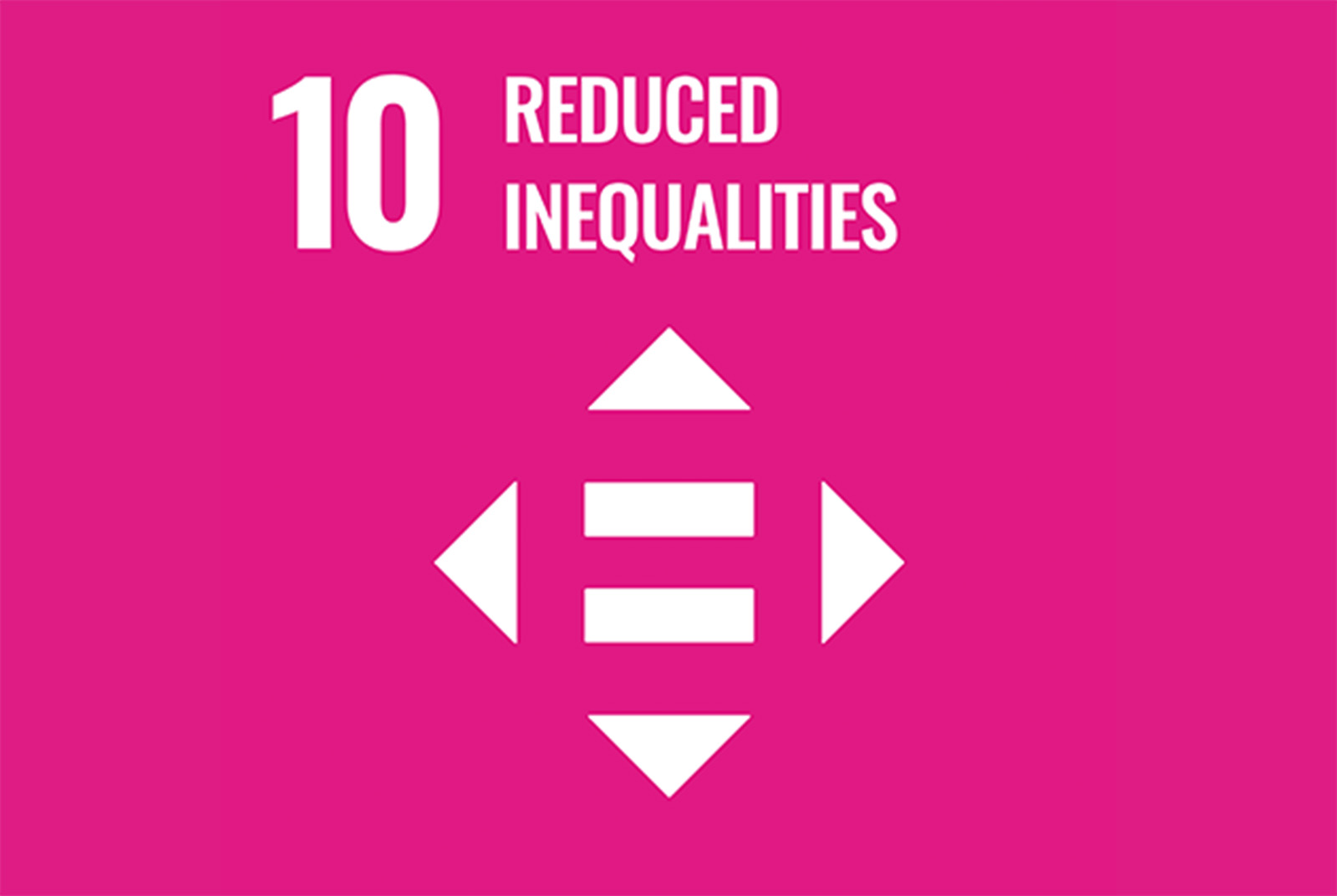 SDGs 目標10：減少國內及國家間的不平等。