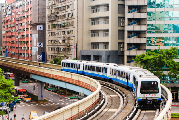 1996年，台灣第一條捷運路線木柵線通車。圖片來源：shutterstock