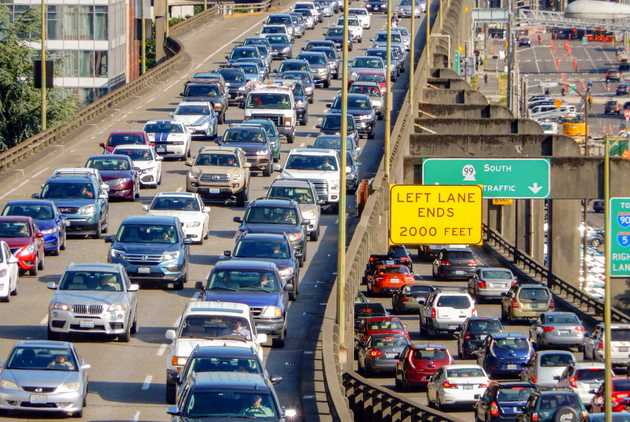 西雅圖塞車中。圖片來源：Shutterstock