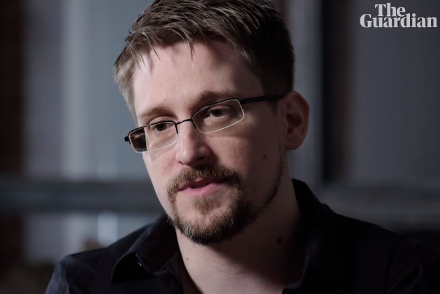 史諾登（Edward Snowden）認為疫情就算結束，政府仍可能取用個人數據。圖片來源：截自衛報影片