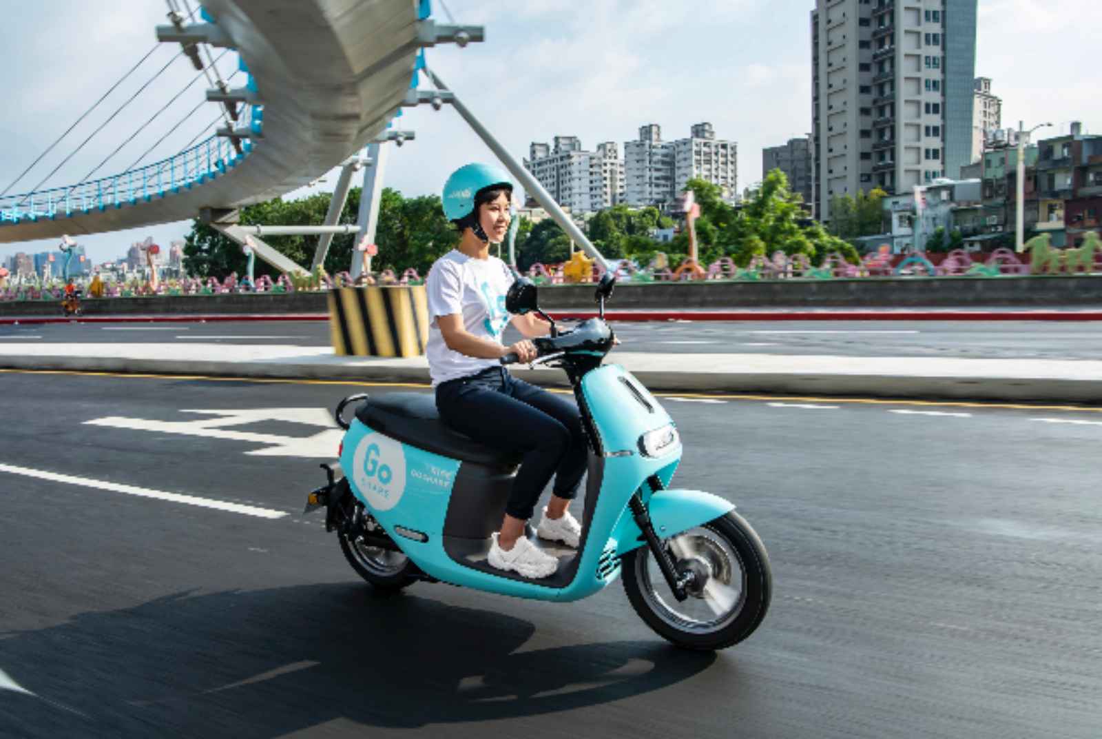 2019年8月，GoShare共享電動車輕巧登場，在120天內快速在桃園和台北開疆闢土、圈粉40萬人。圖片來源：GoShare