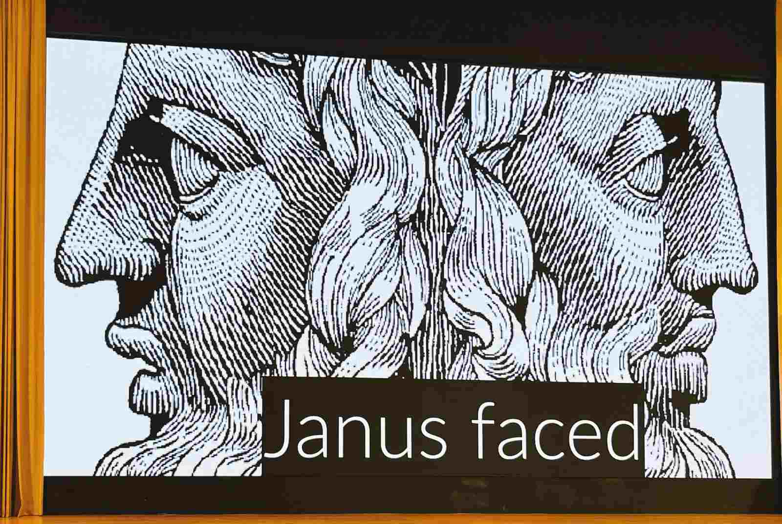 Mythology-Janus-AI-台灣人工智慧年會-Janus-faced-Lawrence Lessig-人工智慧-生成式AI-AI應用