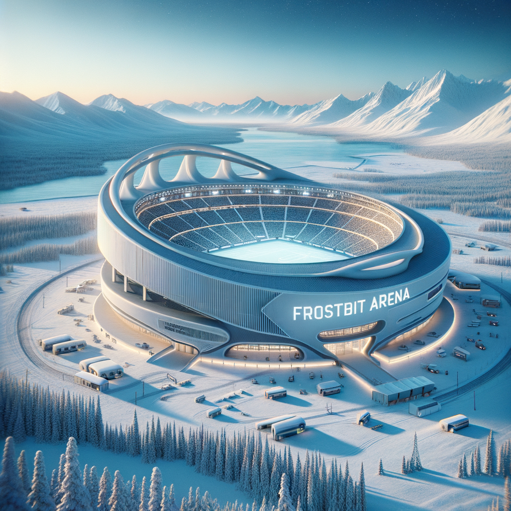 Image for Welcome to Frostbite Arena, the world's first cold-climate, photochemistry-powered sports complex. Situated in the heart of Alaska, it's a revolution in sports, science, and sustainability.