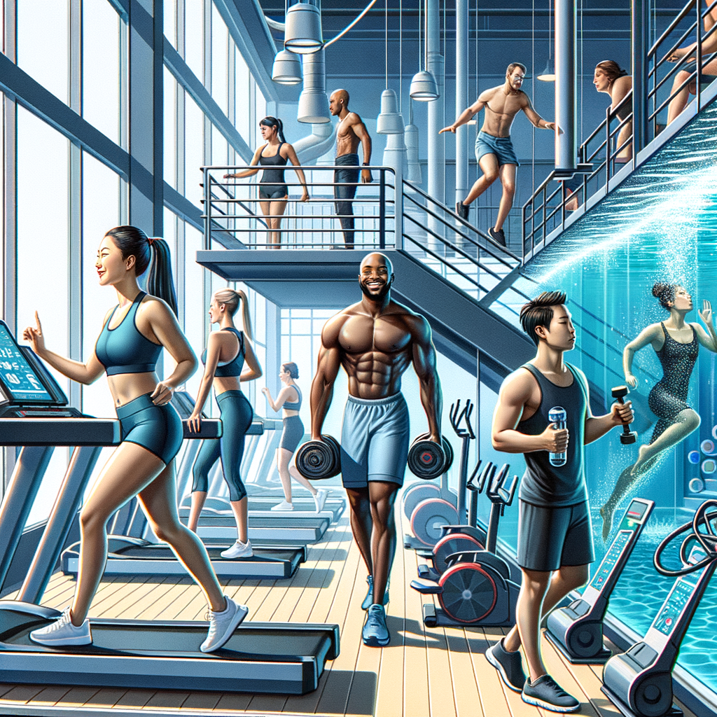 Image for Our gym is inclusive and accessible to all. We've integrated the latest in fitness technology to provide a customized and adaptive workout experience. Whether you're a seasoned athlete or just beginning your fitness journey, AquaFit is designed to meet you where you are.