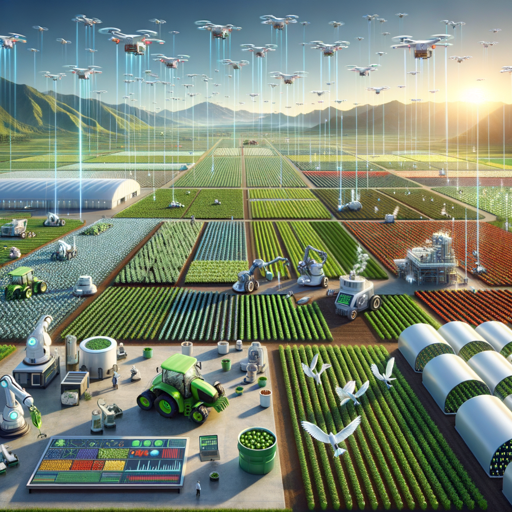 Image for Welcome to Smart Farm 2031, a revolutionary integration of precision agriculture, advanced food technologies, and numerical weather prediction. This isn't your typical farm; it's a glimpse into the future of sustainable food production.