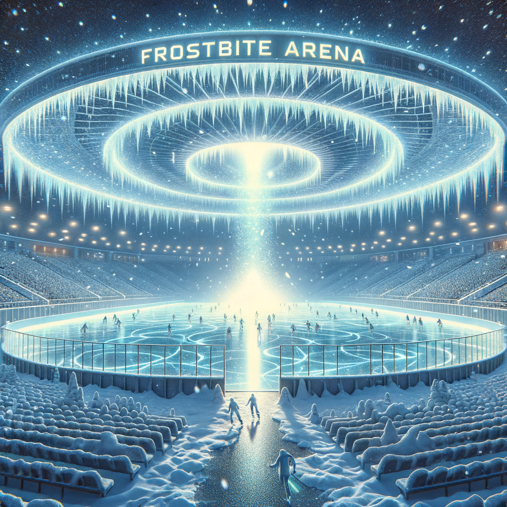 Image for As you step into the Frostbite Arena, you'll notice the shimmering ice rink, powered by advanced photochemical reactions. The rink maintains its icy surface throughout the year, regardless of external temperatures, thanks to cutting-edge cold technology.