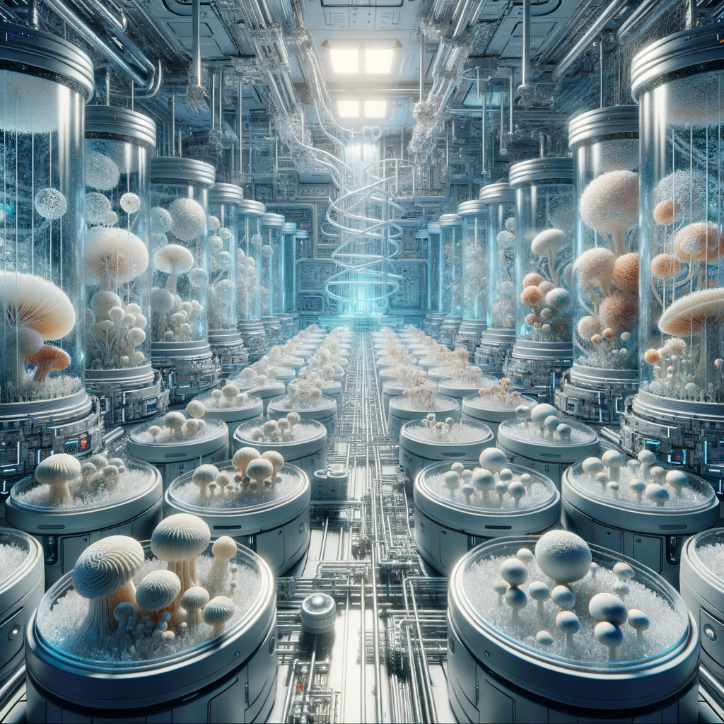 Image for Surrounded by a labyrinth of frosty incubators, you would witness a variety of fungal species, each with its unique characteristics, being cultivated at sub-zero temperatures. These aren't your typical mushrooms; these are the pioneers of a new era.