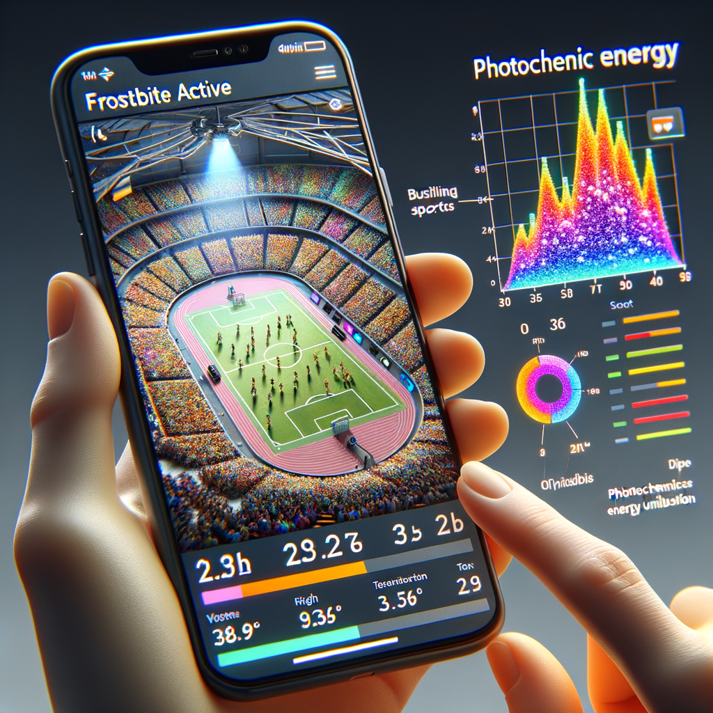 Image for Our revolutionary app, Frostbite, guides you through the arena. It offers a real-time view of ongoing games, player statistics, and even measures the photochemical energy utilization of the complex.