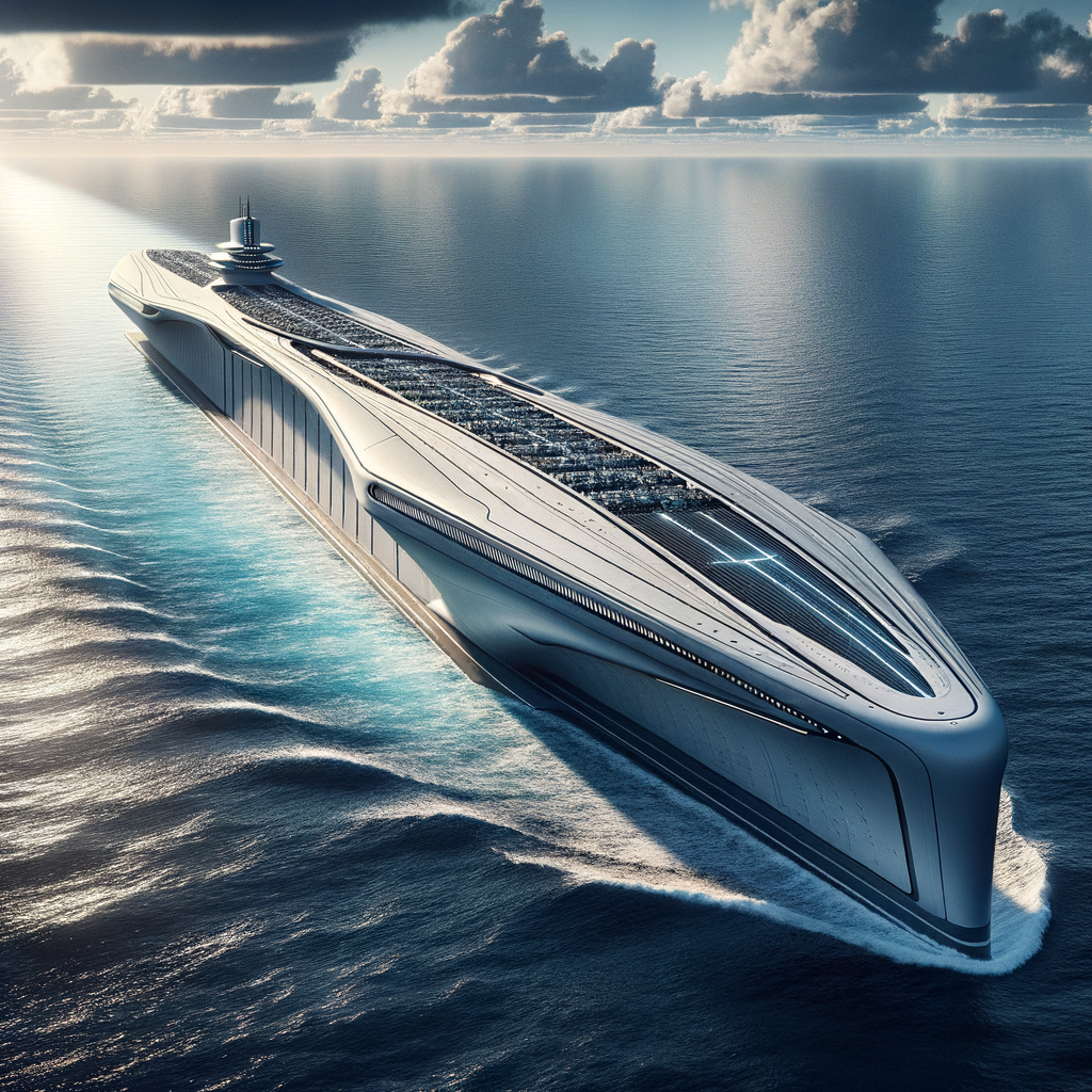 Image for The Oceanic Genesis is not just a ship, but a floating city, a testament to the pinnacle of naval architecture. Its design is sleek and efficient, capable of withstanding the harshest oceanic conditions while minimizing its environmental footprint.