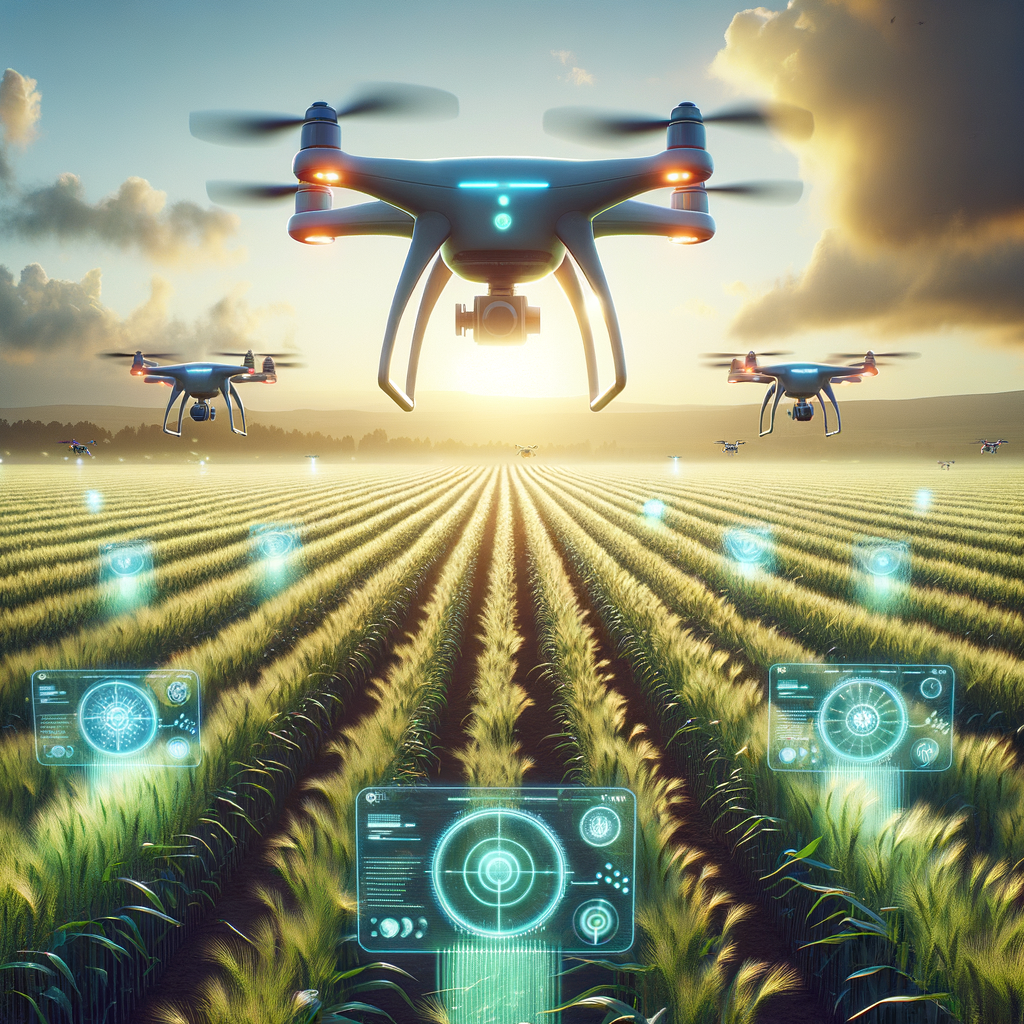 Image for As you step onto the vast fields, you'll notice a fleet of autonomous drones surveying the crops. These drones are equipped with advanced sensors, collecting real-time data on crop health, soil moisture, and nutrient levels. This is precision agriculture in action, optimizing crop yields while minimizing waste and environmental impact.