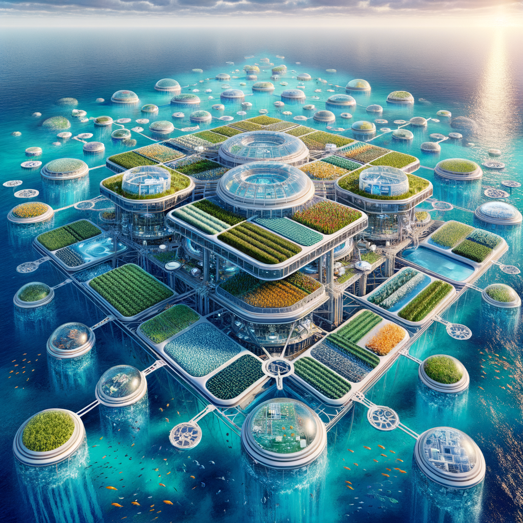 Image for Welcome to the future of farming - the Oceanic Quantum Farm. A blend of Biological Oceanography, Precision Agriculture, and Canonical Quantization, it's a revolution in sustainable agriculture and food security.