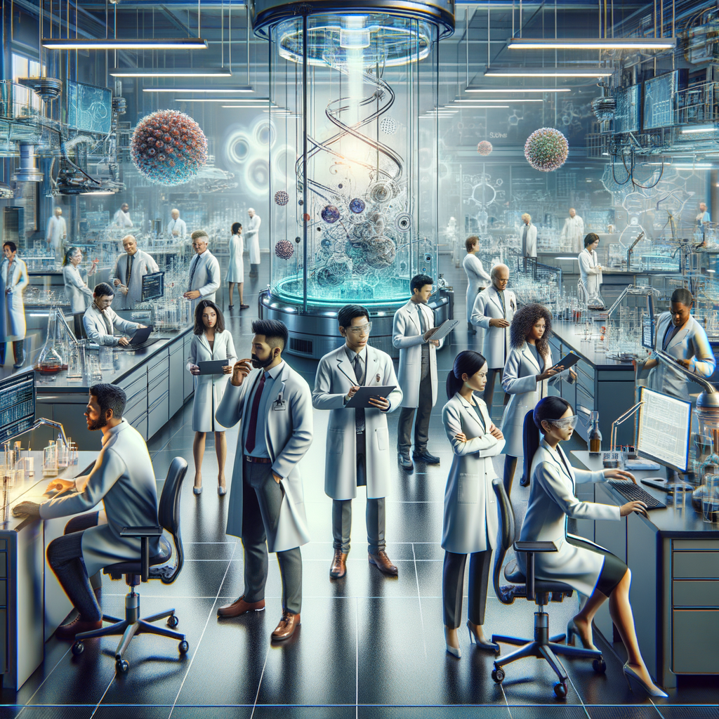 Image for In the Cryo-Myco Lab, you would see scientists, engineers, and biotechnologists working side by side, exploring the myriad possibilities this revolutionary compound offers.