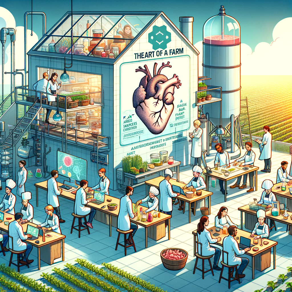 Image for In the heart of the farm, you'll find the Food Lab. Here, scientists and chefs work together to develop innovative food products. With a focus on sustainability and nutrition, they're creating plant-based meat substitutes, algae-based superfoods, and even lab-grown meat.