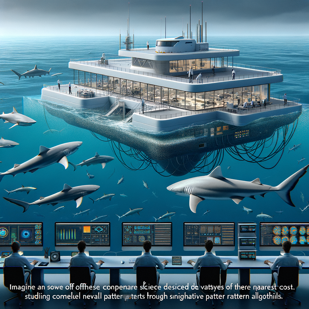 Image for NeuroShark is a state-of-the-art facility located 20 miles off the coast. Here, we study the complex neural patterns of sharks, leveraging advanced pattern recognition algorithms. Our goal? To understand these magnificent creatures like never before.