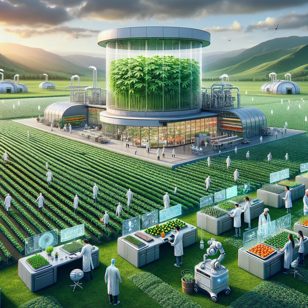 Image for The Genesis Farm was born from the need to address the increasing global food demand and the quest for new medicinal compounds. It's a self-sustaining, AI-powered facility with a team of agronomists and medicinal chemists working in harmony with advanced robotics and AI systems.