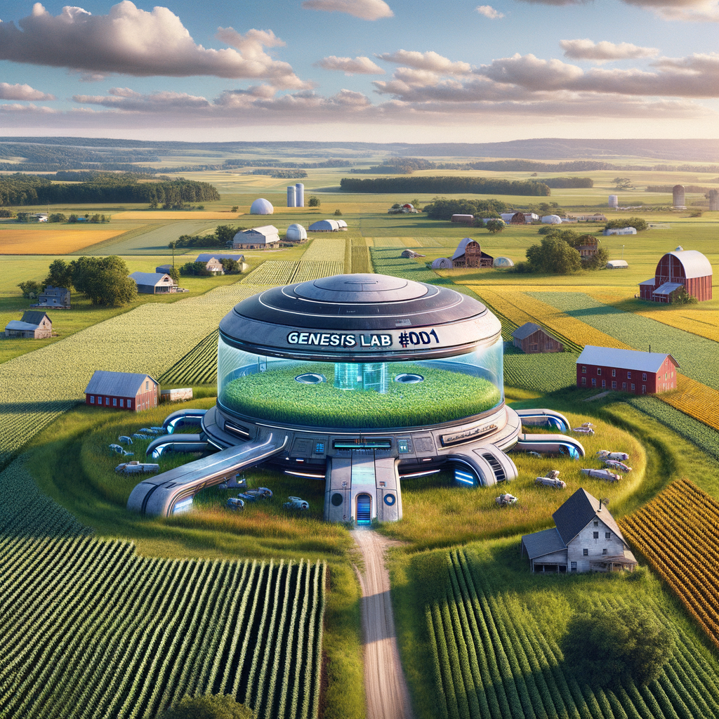 Image for Welcome to Genesis Lab #001, the first of its kind, operating in the heart of America's farmland since 2029.