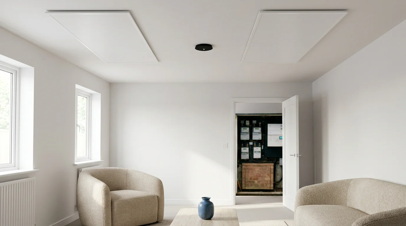 A comprehensive engineering and macroeconomic evaluation of running a whole UK house exclusively on far-infrared radiant panels, tracking initial capital savings against thermodynamic COP penalties and battery arbitrage viability.