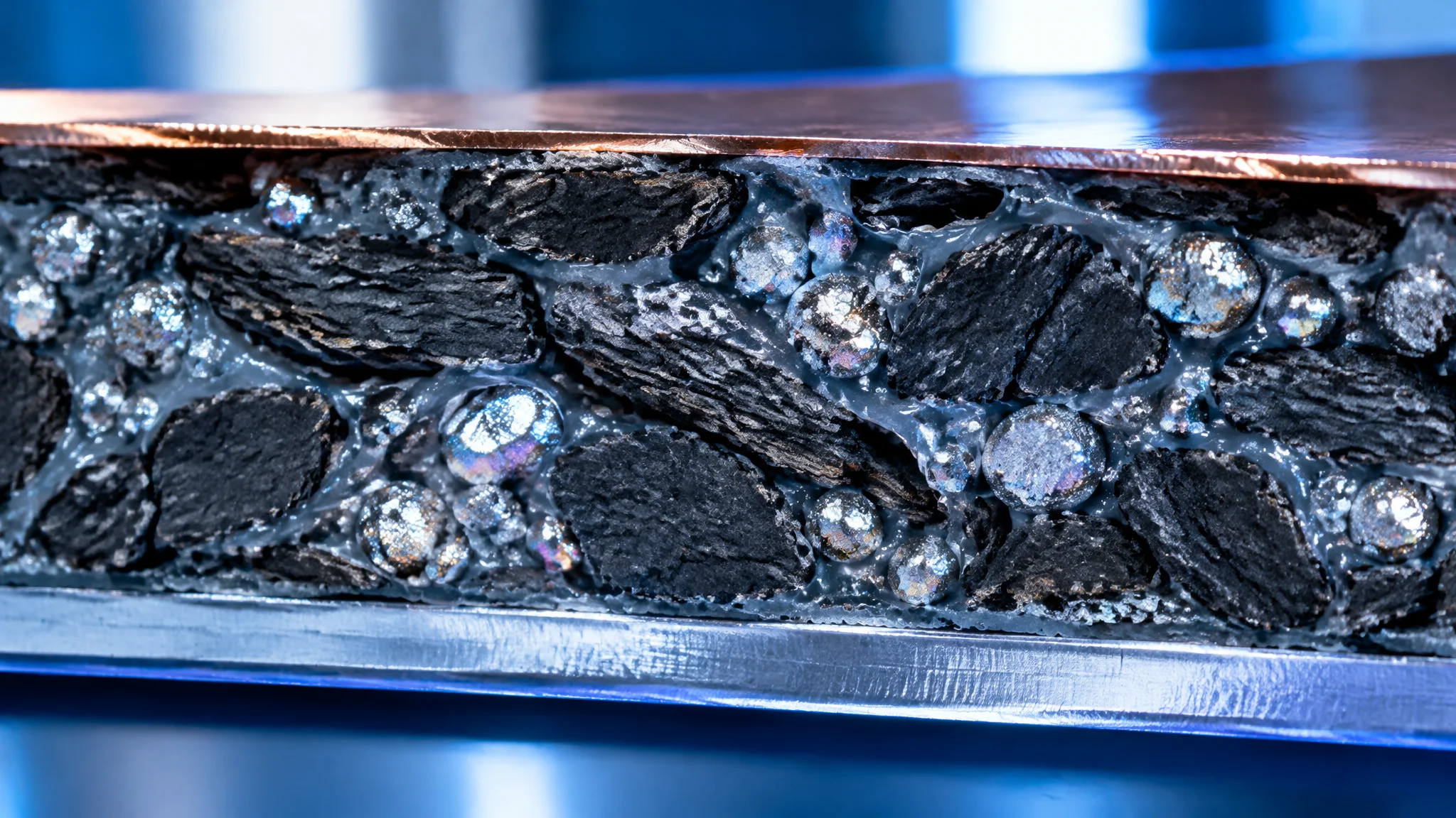 An electrochemistry deep dive evaluating the materials science of silicon-graphite composite anodes, profiling the particle-cracking limits of volumetric expansion against extreme fast-charging current densities.